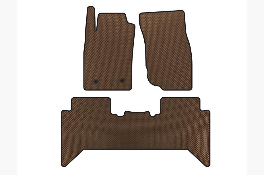Toyota Hilux 2006-2015 EVA Floor Mats V2 (Brown) Image