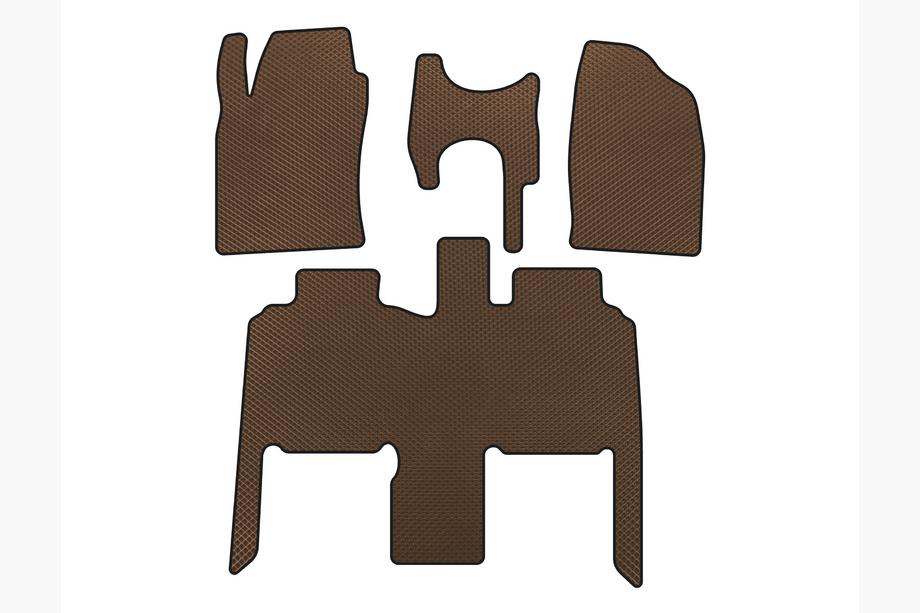 Toyota Previa 2000-2006 EVA Floor Mats (Brown) Image