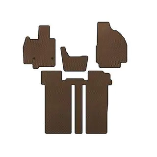 EVA Floor Mats (2 Rows, 6-Seater, Brown)