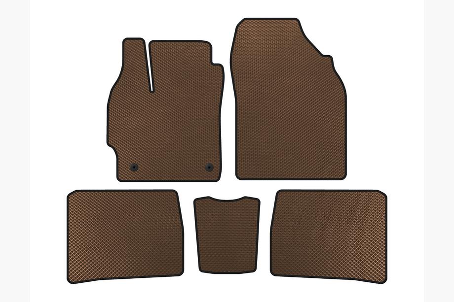 Toyota Prius 2009-2015 EVA Floor Mats (LB, Brown) Image