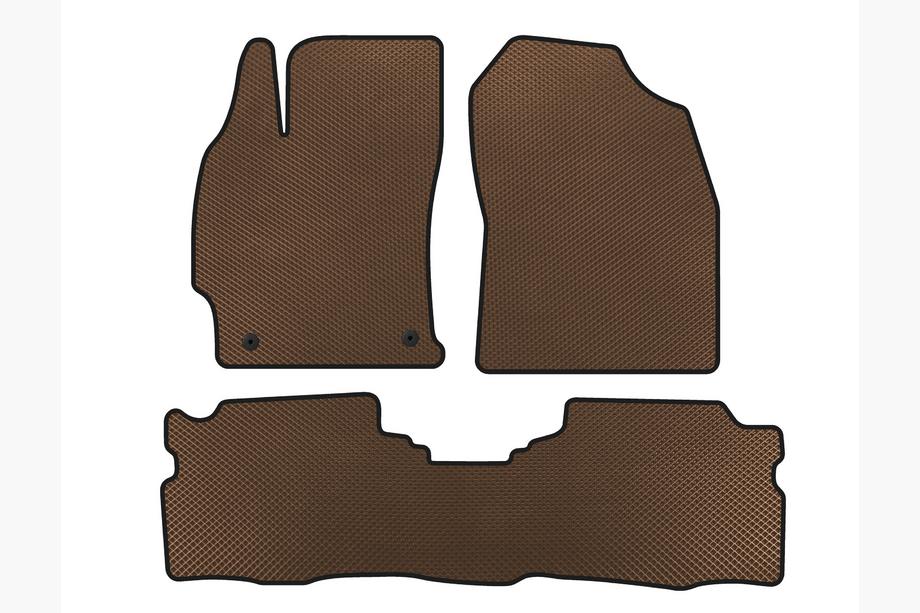 Toyota Prius 2015-2022 EVA Floor Mats (LB, Hybrid, Brown) Image