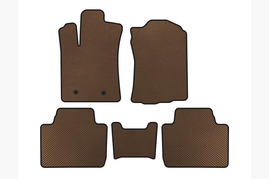 Toyota Tacoma 2015–2023 EVA Floor Mats (Brown) Image