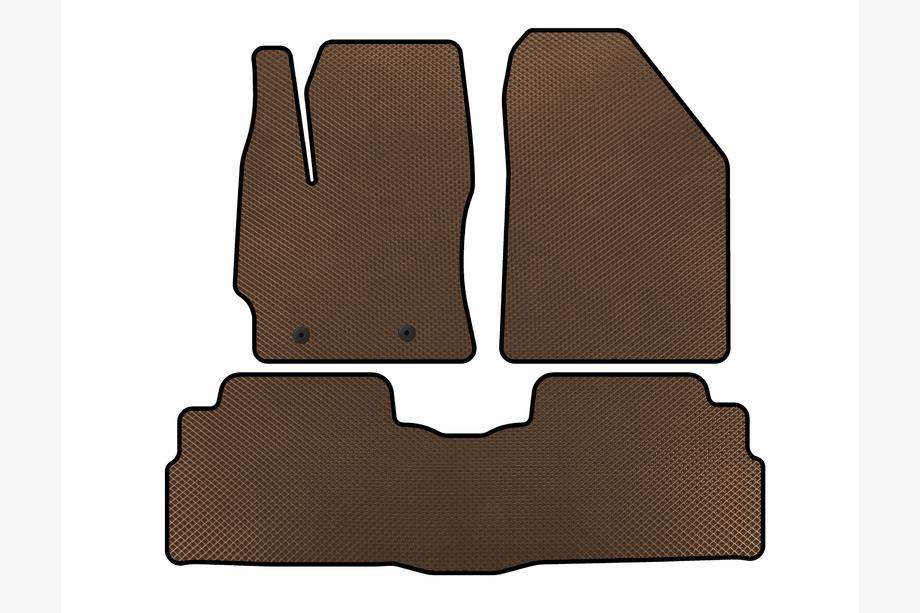 Toyota Verso 2009–2018 EVA Floor Mats (2 Rows, 7-Seater, Brown) Image