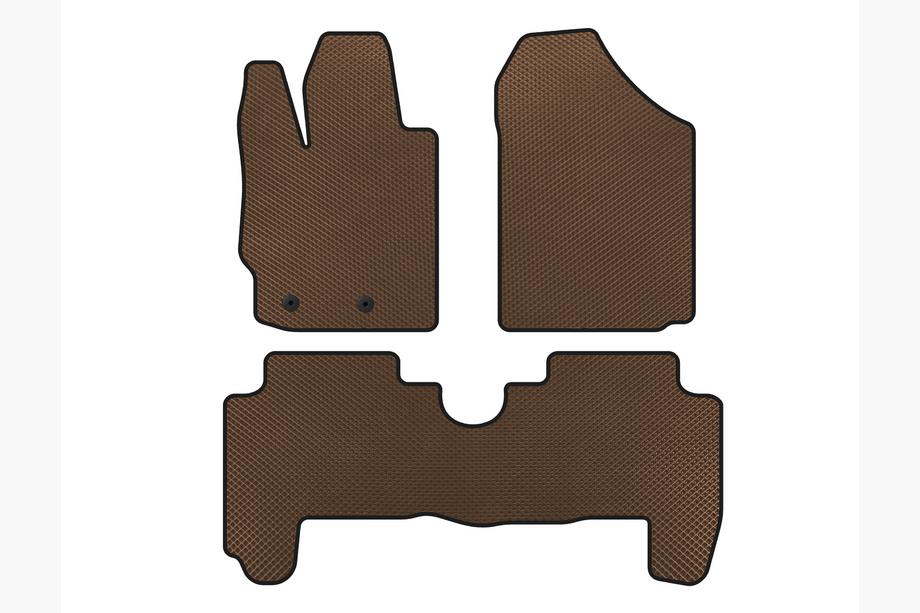 Toyota Yaris 2006-2011 EVA Floor Mats (HB, 5-Door, Brown) Image