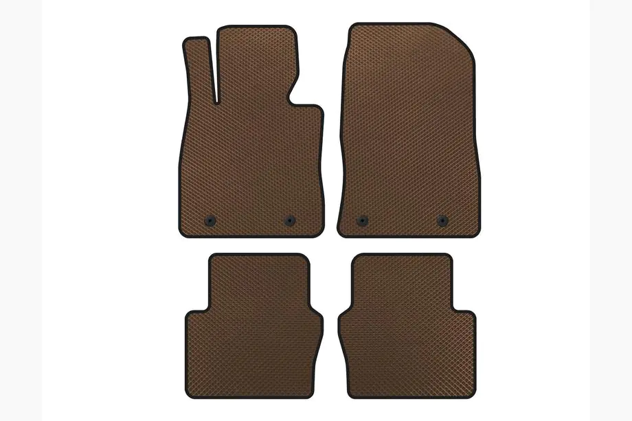 Toyota Yaris 2010-2020 EVA Floor Mats (Electro, 2017-2020, SD, Brown) Image