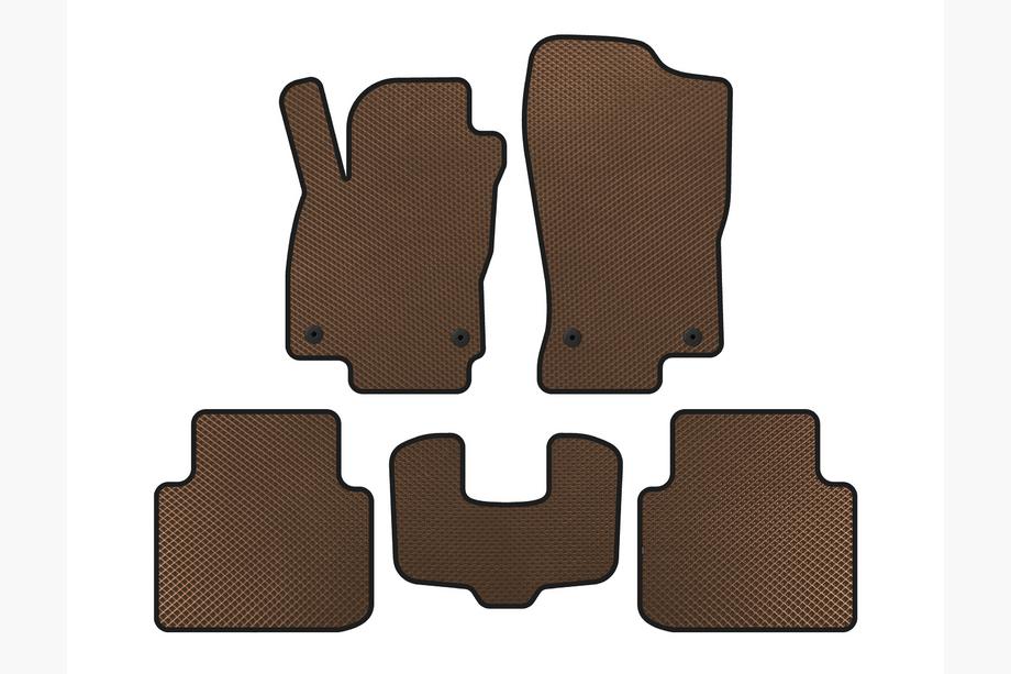 Volkswagen Arteon 2017-2025 EVA Floor Mats (2022+, LB, Brown) Image