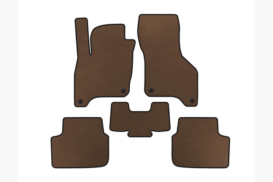 Volkswagen E-Bora 2019- EVA Floor Mats (SD, Electric, Brown) Image