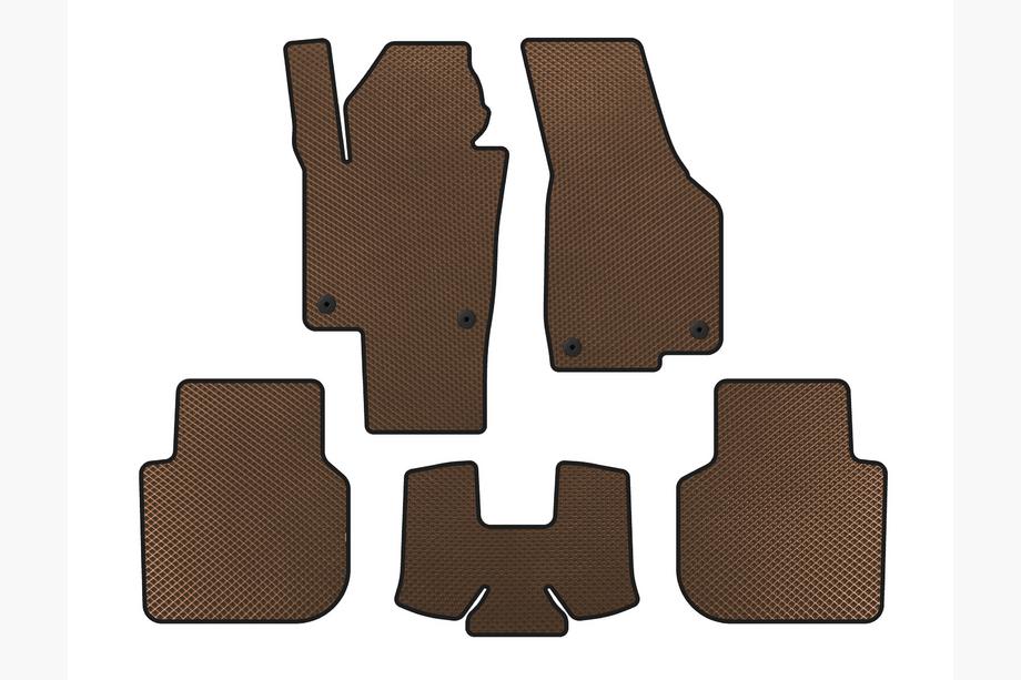 Volkswagen Passat B8 2015-2023 EVA Floor Mats (2015-2019, SD, Brown) Image