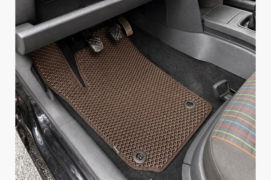 Volkswagen Polo 2001-2009 EVA Floor Mats (HB, 3/5-Door, Brown) Image