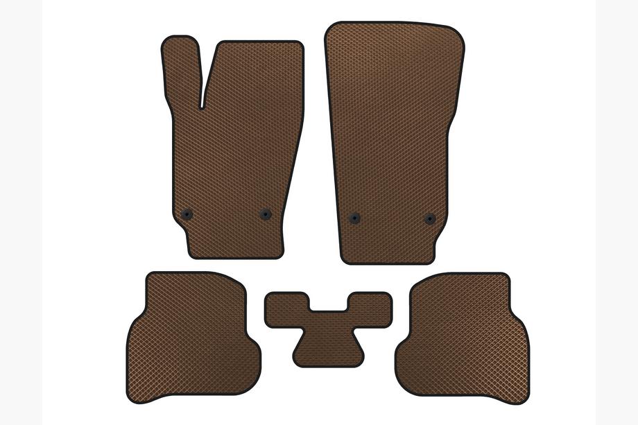 Volkswagen Polo 2010-2017 EVA Floor Mats (HB, 3/5-Door, Brown) Image