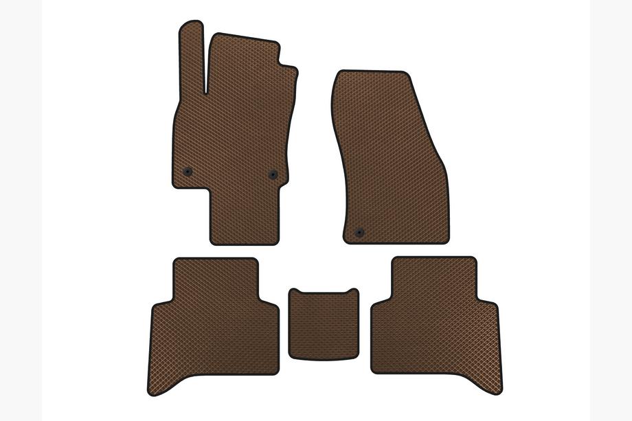 Volkswagen Touran 2015- EVA Floor Mats (5-Seater, Brown) Image