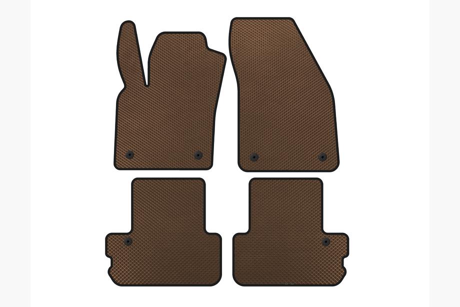 Volvo C70 2006-2010 EVA Floor Mats (Cabriolet, Brown) Image