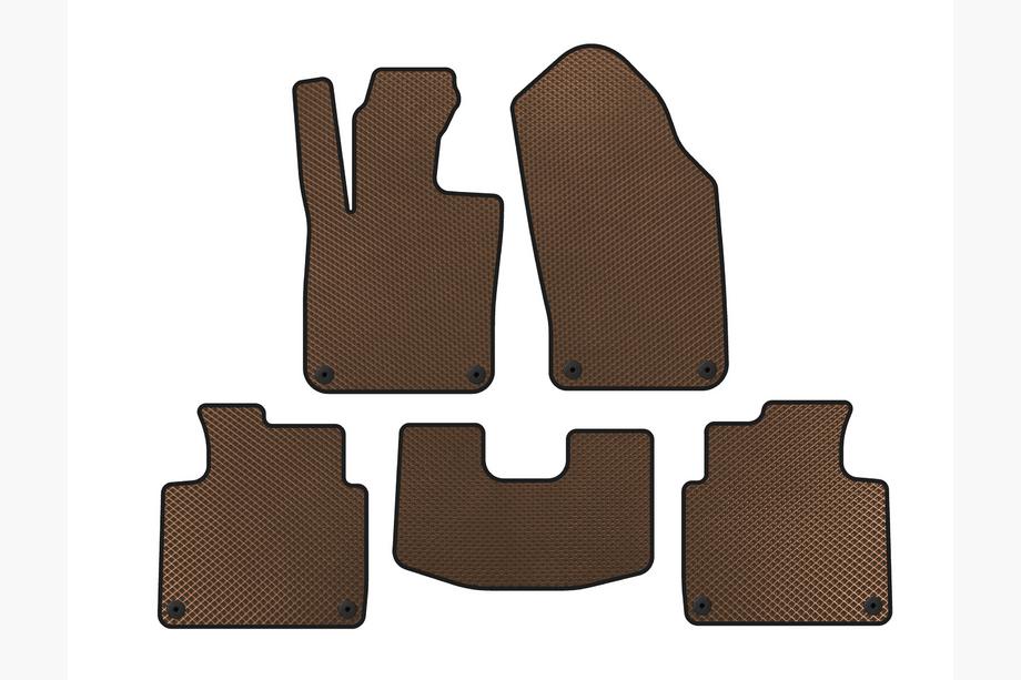 Volvo S90/V90 2016- EVA Floor Mats (SD, Short Wheelbase, Brown) Image