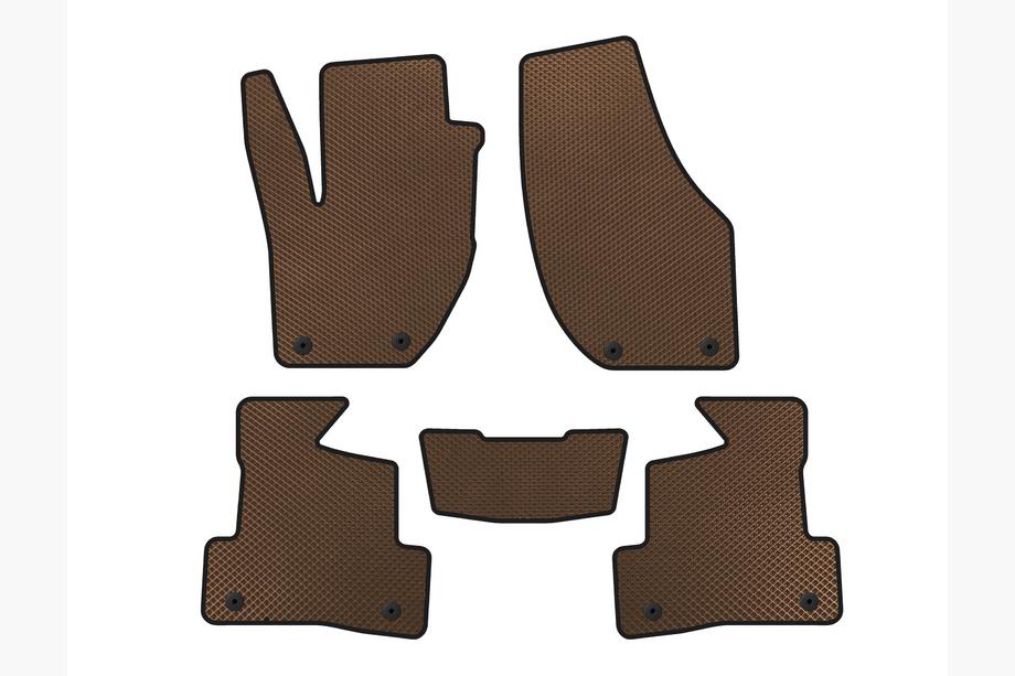 Volvo V40 2012- EVA Floor Mats (2012-2016, HB, Brown) Image
