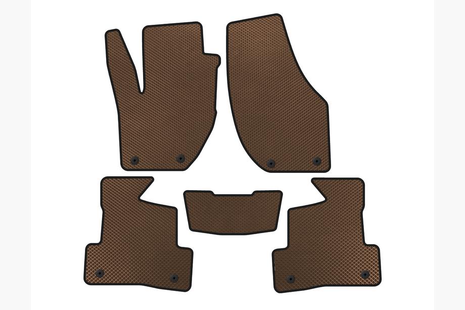Volvo V40 2012- EVA Floor Mats (2016+, HB, Brown) Image