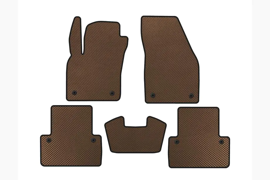 Volvo V50 2004-2012 EVA Floor Mats (2007-2012, SW, Brown) Image
