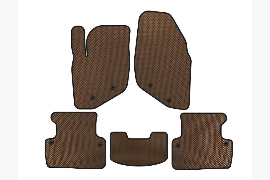 Volvo V70 2000-2007 EVA Floor Mats (Brown) Image