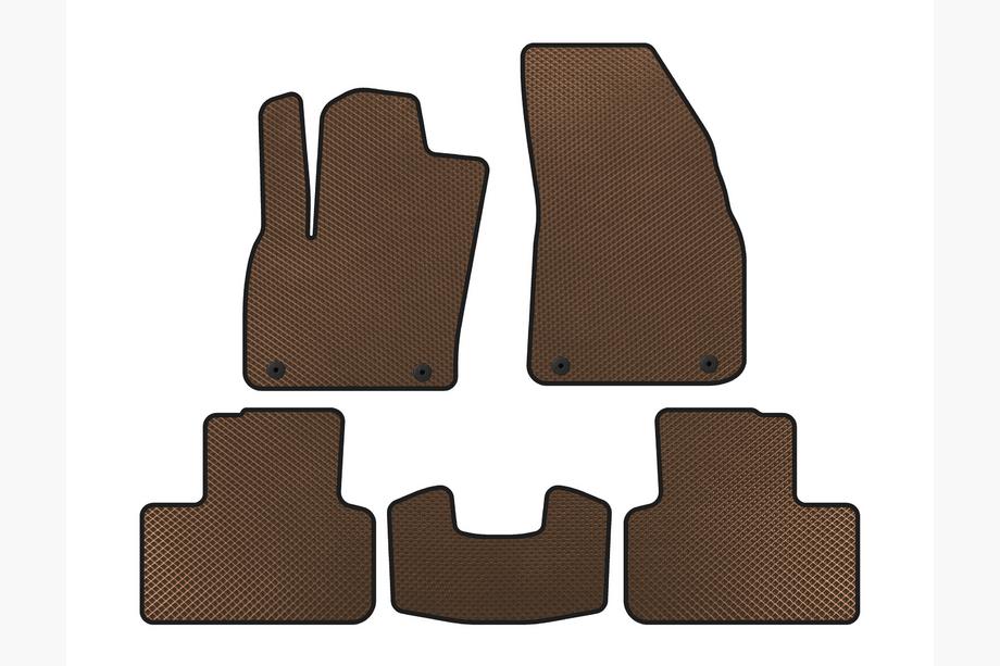 Volvo XC40 2018- EVA Floor Mats (Brown) Image