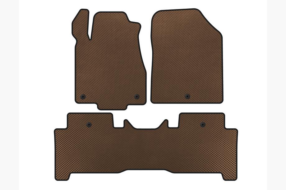 Acura MDX 2007-2013 EVA Floor Mats (2 Rows, Brown) Image