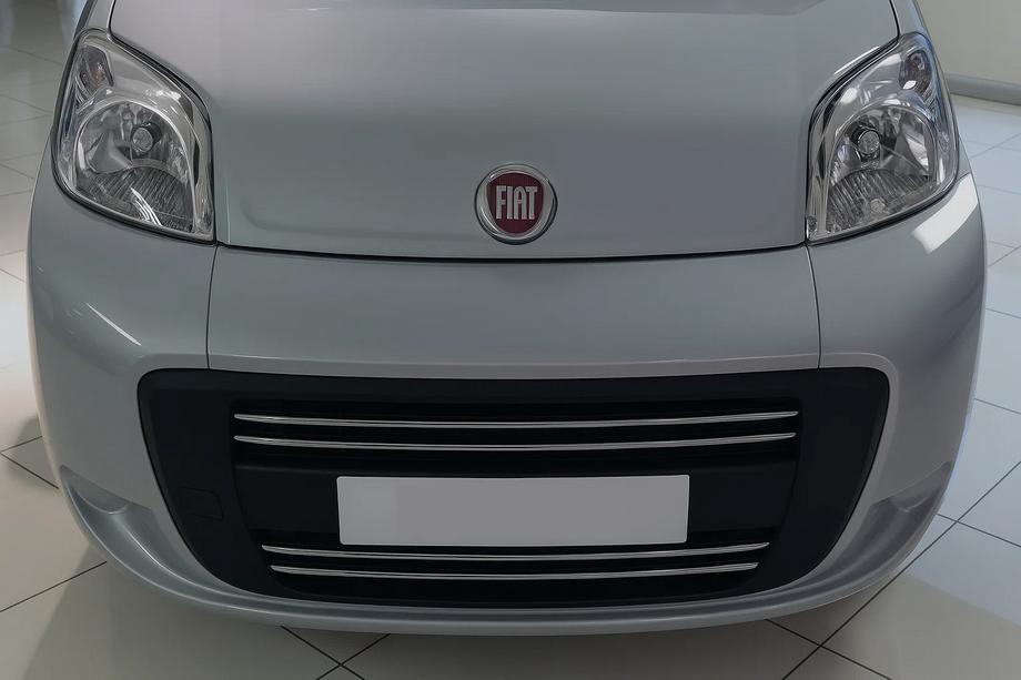 Peugeot Bipper 2008-2017 Grille Cover Trim (4 pcs, Stainless Steel) Carmos - Turkish Stainless Steel Image