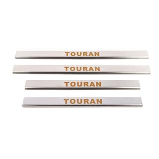 Carmos Door Sill Protectors (4 pcs, Stainless Steel) Volkswagen Touran 2003-2010 photo 2