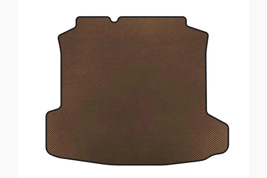 Volkswagen Polo 2010-2017 Trunk Mat (SD, Brown) Image