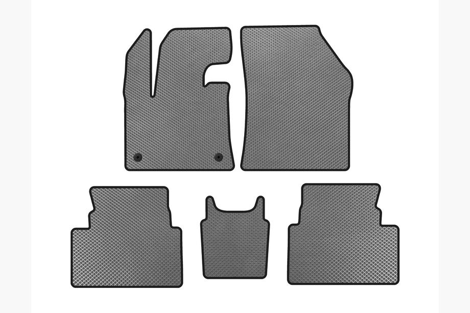 Citroen C5 Aircross 2017-2025 EVA Floor Mats (Floor-Mounted Gas Pedal, Gray) Image