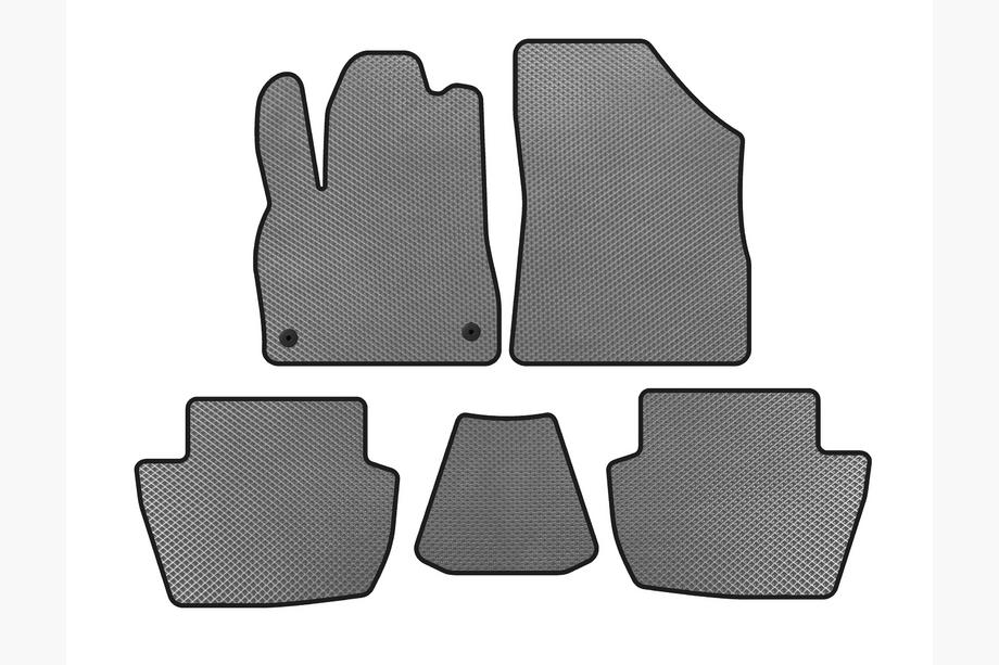 Citroen DS-5 2011-2015 EVA Floor Mats (HB, Hybrid/Automatic, Gray) Image