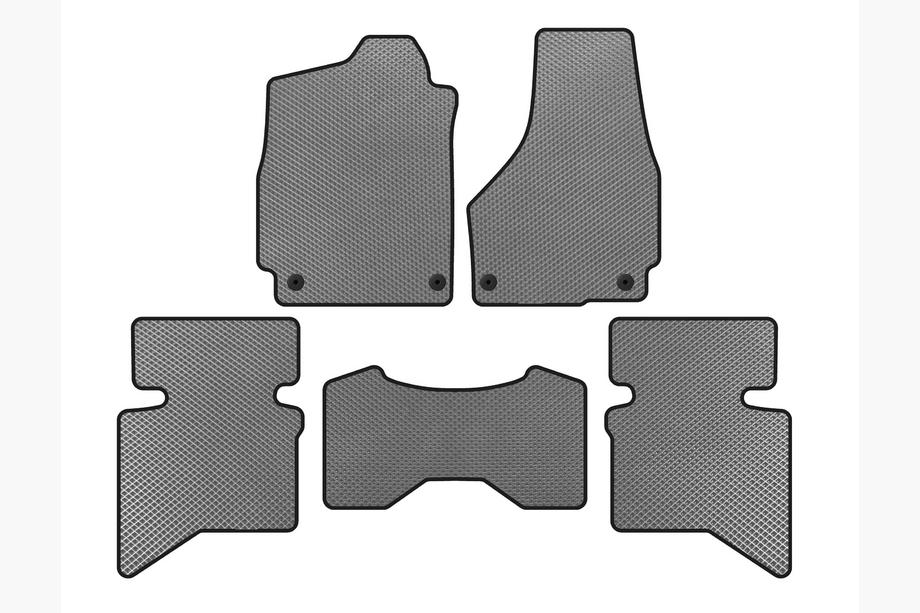 Dodge RAM (DS/DJ/D2) 2009–2024 EVA Floor Mats (2009+, 5-Seater/Double Cab, Gray) Image