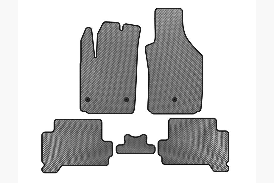Fiat 500/500L 2013-2022 EVA Floor Mats (HB, Electric, Gray) Image