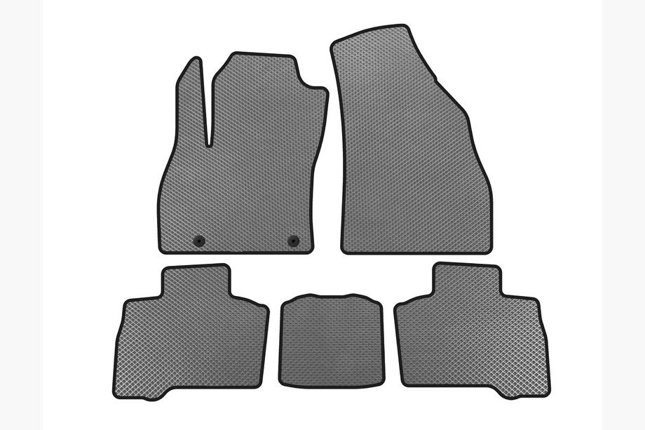 Fiat Fiorino/Qubo 2008-2024 EVA Floor Mats (for Qubo, 2016+, Gray) Image