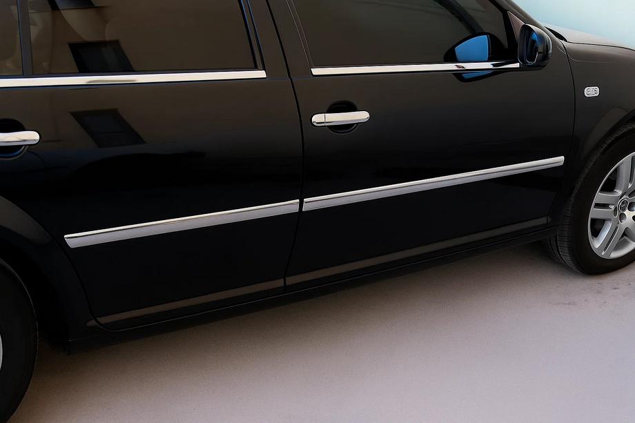 Volkswagen Bora 1998-2004 Exterior Window Trim Stainless Steel (4 pcs) Sedan Image