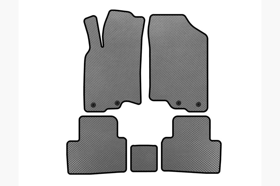 Honda Insight II 2009-2014 EVA Floor Mats (HB, Hybrid, Gray) Image