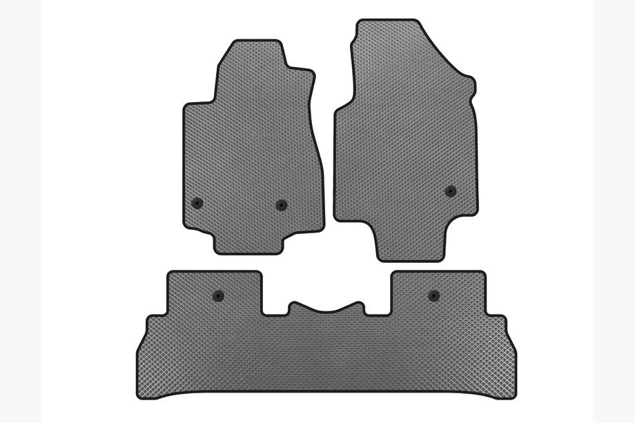 Honda Pilot 2008-2015 EVA Floor Mats (2008-2012, 7-Seater, Grey) Image