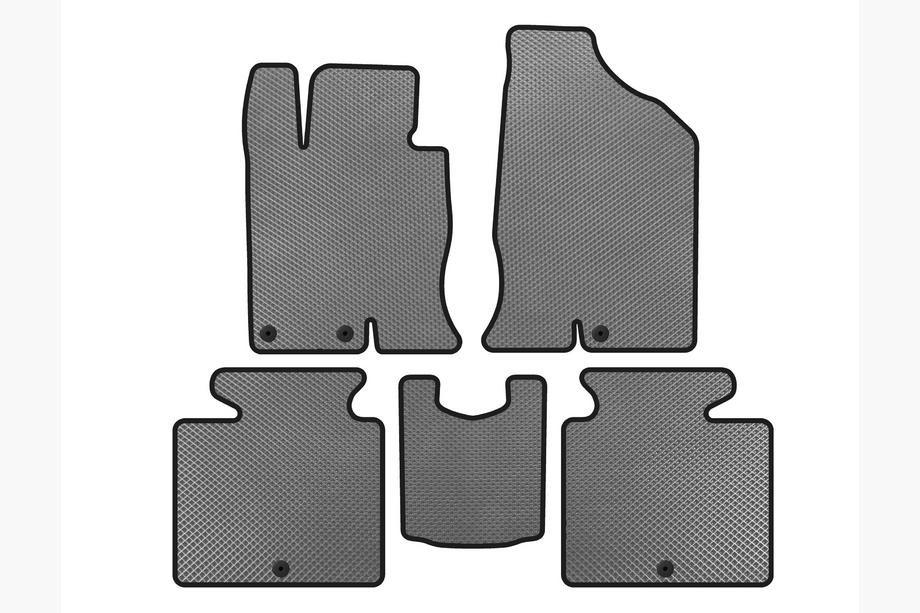 Hyundai Grandeur 2011-2017 EVA Floor Mats (SD, Petrol, Gray) Image