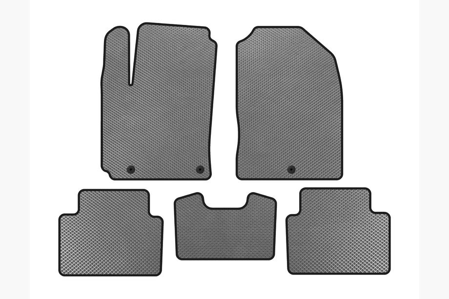 Hyundai Kona 2017-2023 EVA Floor Mats (Petrol, Grey) Image