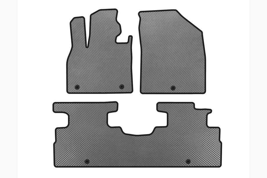 Hyundai Palisade 2018-2025 EVA Floor Mats (2 Rows, 7-Seater, Grey) Image