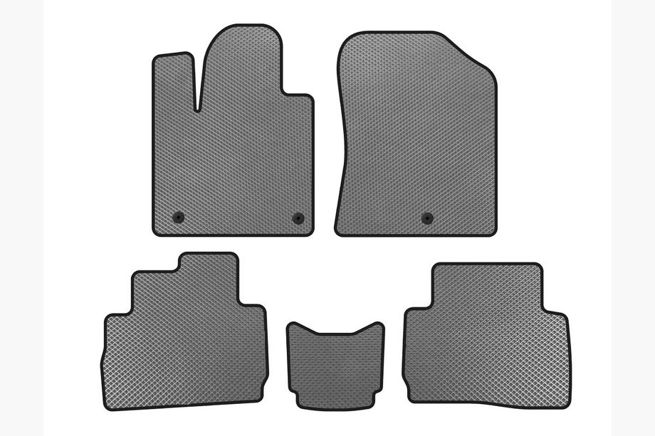 Hyundai Santa Fe 4 2018-2023 EVA Floor Mats (2020-2023, Gray) Image