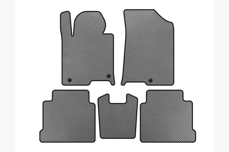 Hyundai Sonata LF 2014-2019 EVA Floor Mats (SD, Gray) Image