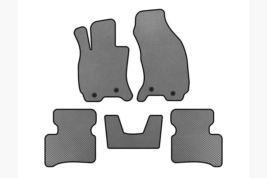 Jaguar X-Type 2001-2009 EVA Floor Mats (SD, Floor-Mounted Gas Pedal, Gray) Image