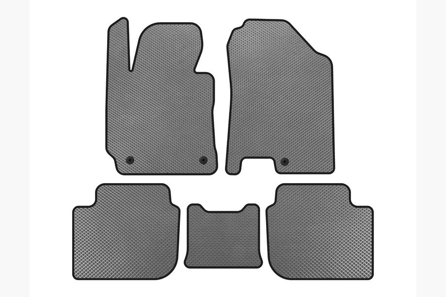Kia Cerato 3 2013-2018 EVA Floor Mats (SD, Gray) Image