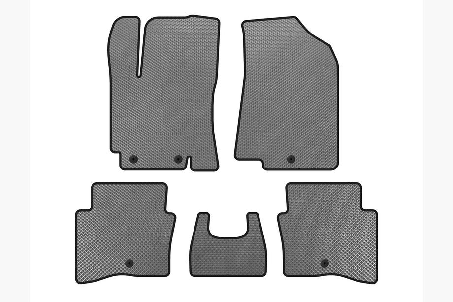 Kia Rio 2012-2017 EVA Floor Mats (SD, Gray) Image