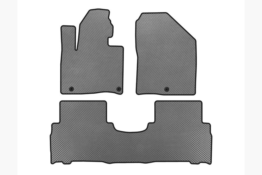 Kia Sorento III UM 2014-2020 EVA Floor Mats (2014-2018, 5-Seater, Gray) Photo 1