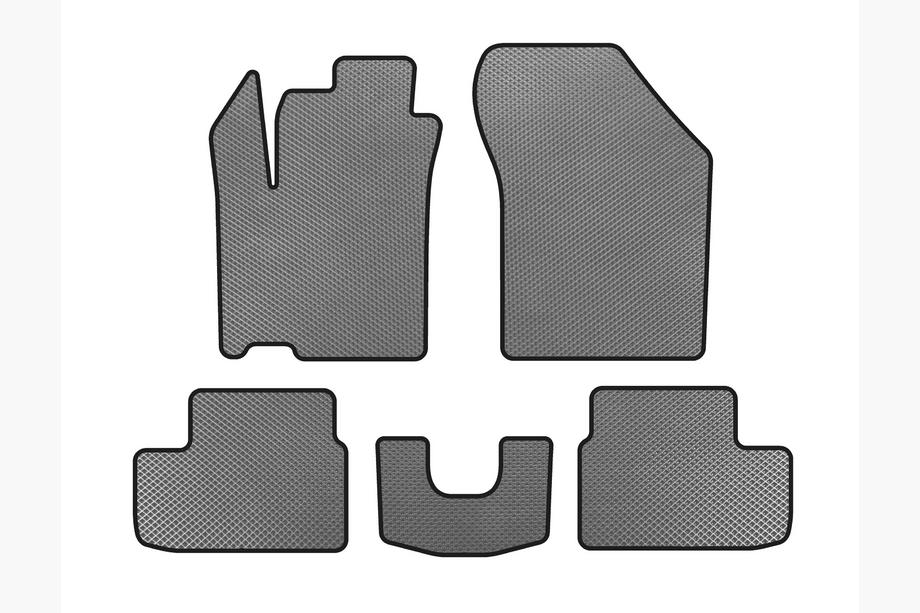 Opel Agila 2007-2015 EVA Floor Mats (HB, Gray) Image