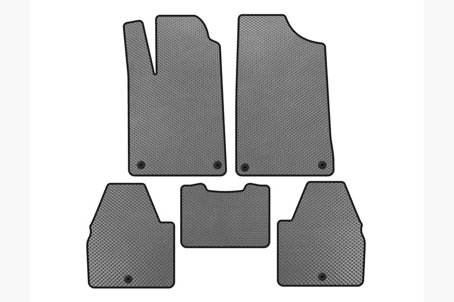 Peugeot 607 1999-2010 EVA Floor Mats (SD, Gray) Image