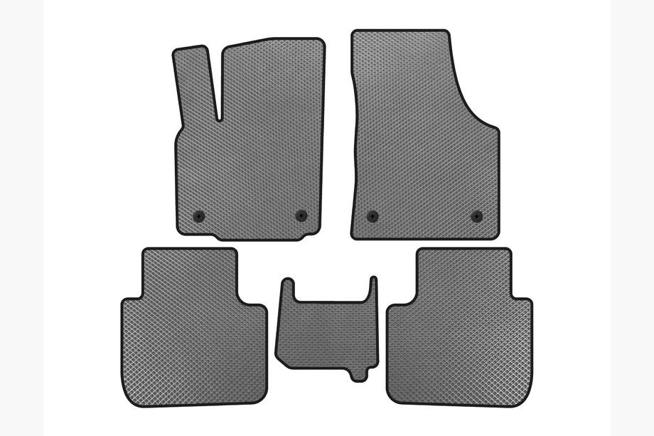 Volkswagen Atlas (Terramont) 2016- EVA Floor Mats (2 Rows, 7-Seater, Grey) Image