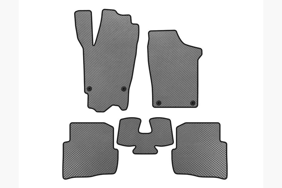 Volkswagen Fox 2003-2021 EVA Floor Mats (HB, 3-Door, Gray) Image