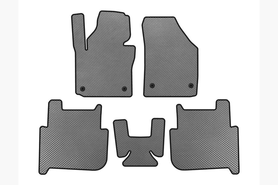 Volkswagen Touran 2003-2010 EVA Floor Mats (2 Rows, 2006-2010, 7-Seater, Grey) Image