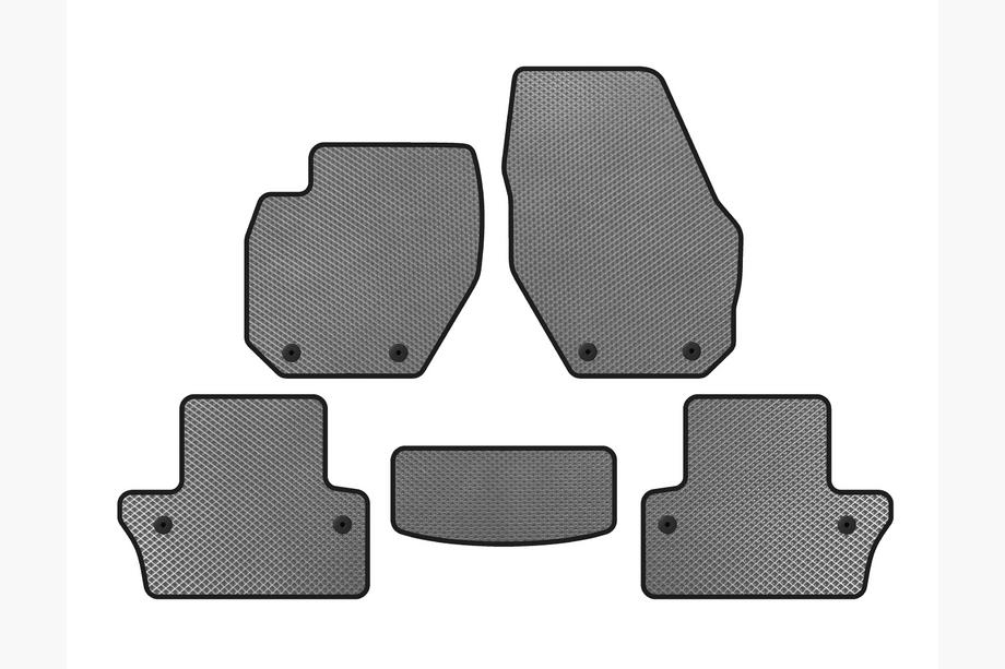 Volvo V60 2011-2018 EVA Floor Mats (SW, Gray) Image