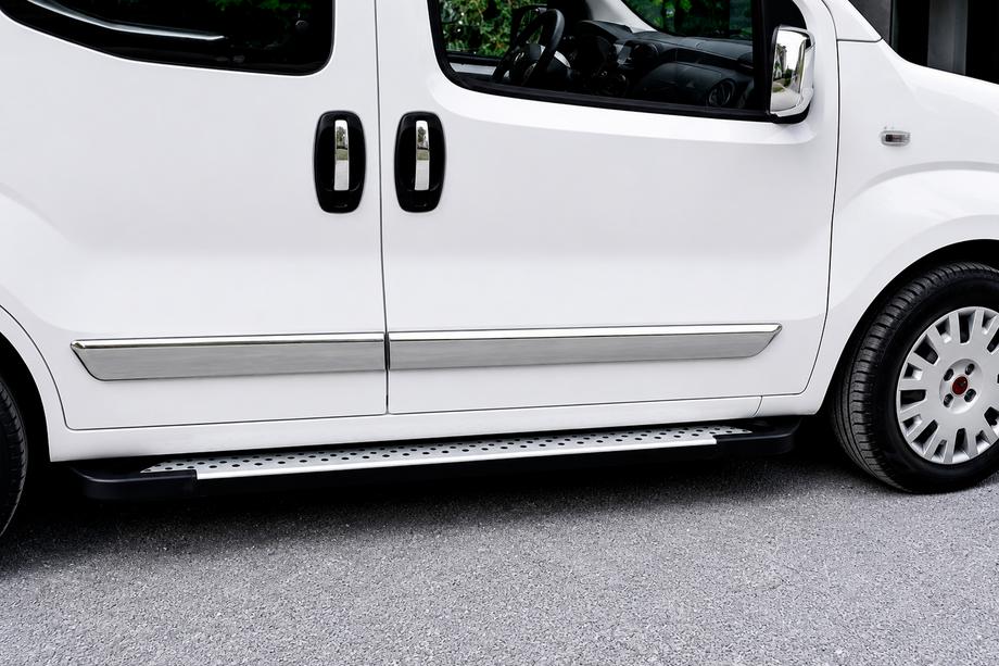 Opel Combo 2012-2018 Side Steps Allmond Grey (2 pcs, Aluminum) Image